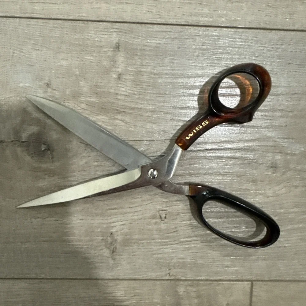 Vintage Wiss 3728 Faux Tortoise Shell Scissors Shears‎ Contura Lite 8.25